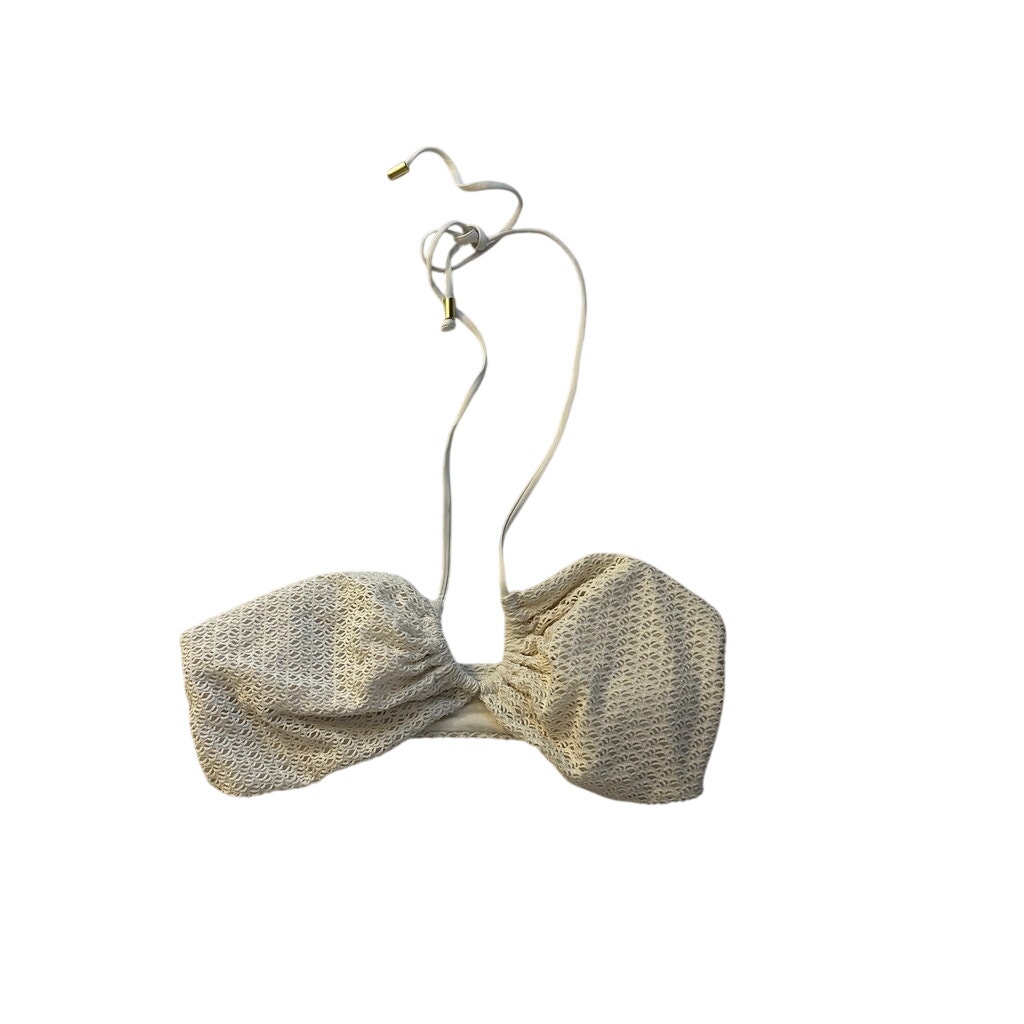 H&M White Open Knit Halter Bikini Top Women's 14 New
